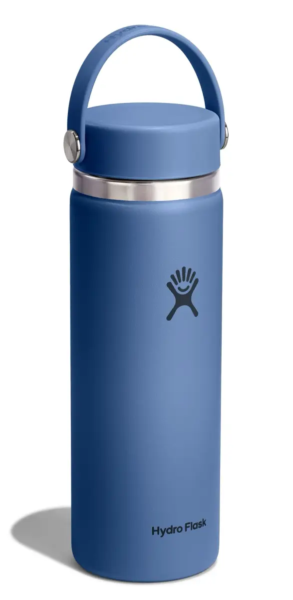 Hydro Flask 20 Oz Harbor Blue Wide Mouth Water Bottle - Insulated Stainless Steel, Leakproof - view 2