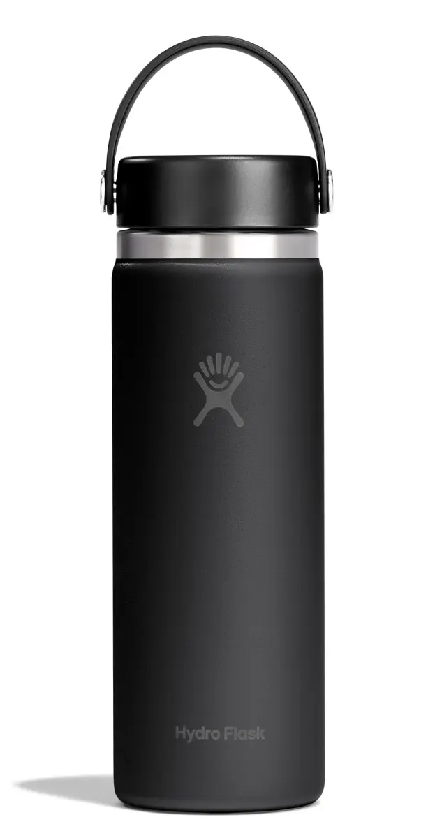 Hydro Flask 20 Oz Tonal Black Wide Mouth Water Bottle | Insulated Stainless Steel, Cold 24 Hrs, Hot 12 Hrs - main product image