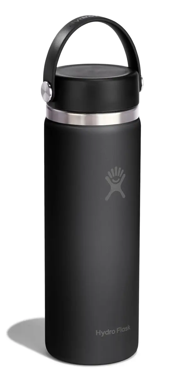 Hydro Flask 20 Oz Tonal Black Wide Mouth Water Bottle | Insulated Stainless Steel, Cold 24 Hrs, Hot 12 Hrs - view 2