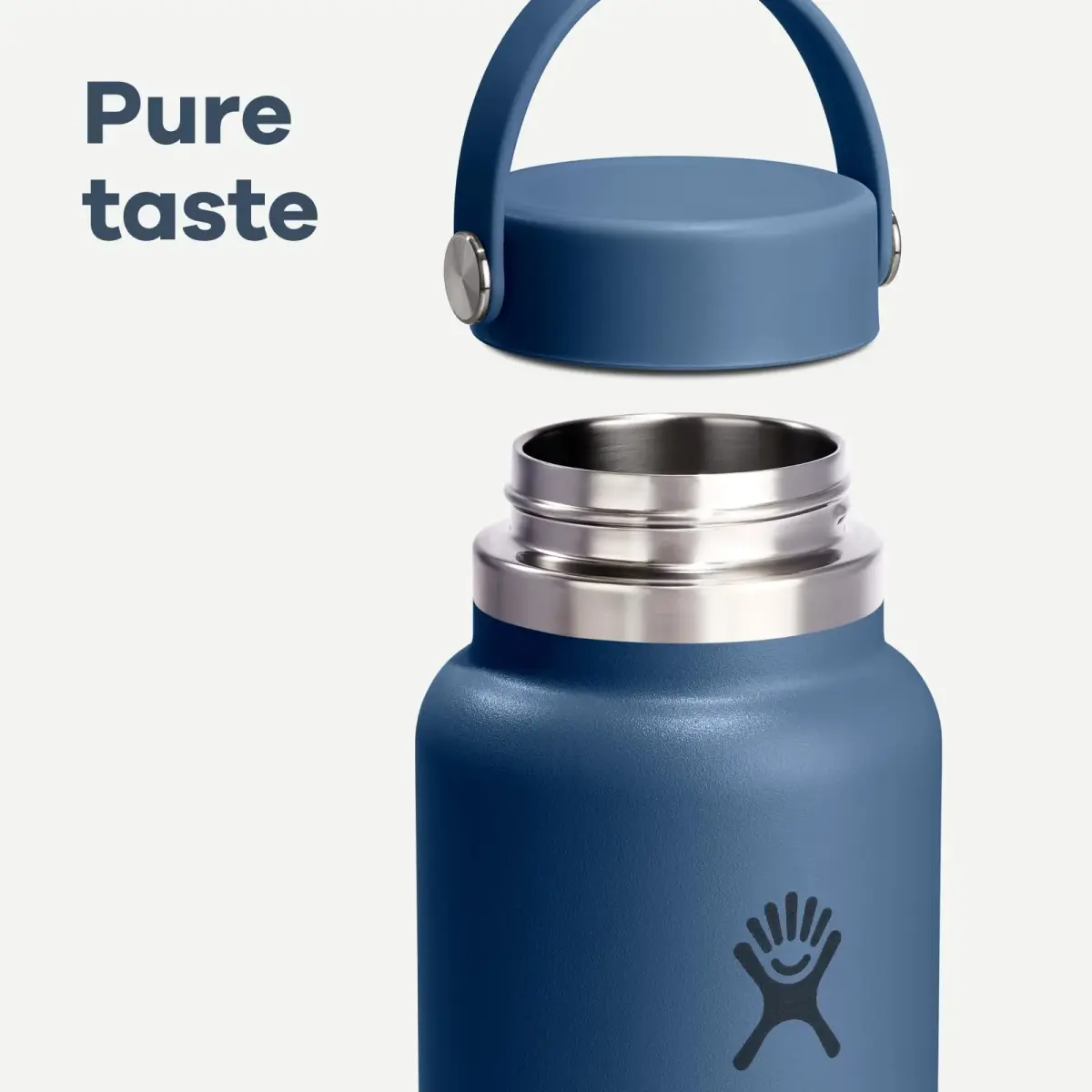 Hydro Flask Wide Mouth Water Bottle 20 oz (591 mL) | Insulated Stainless Steel, Cloud Pink - view 5