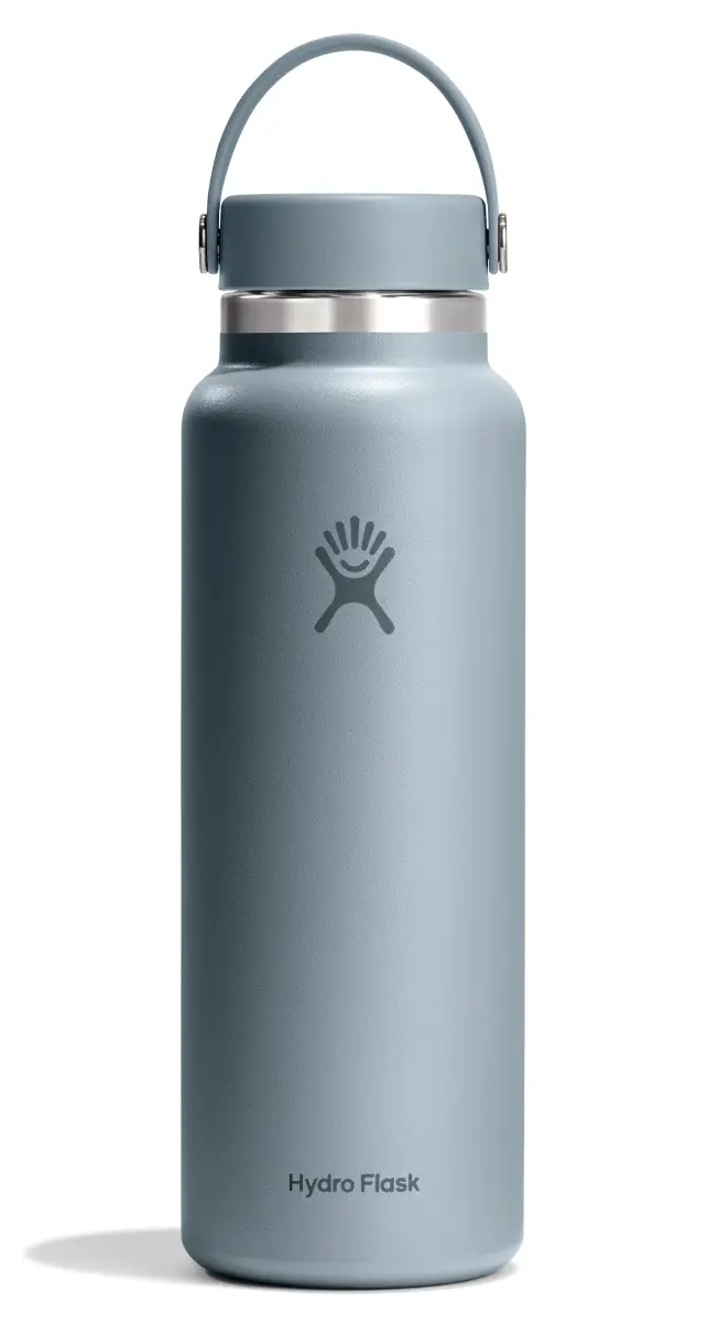 Hydro Flask 40 Oz Wide Mouth Water Bottle in Shale Gray | Insulated Stainless Steel, Leakproof - main product image