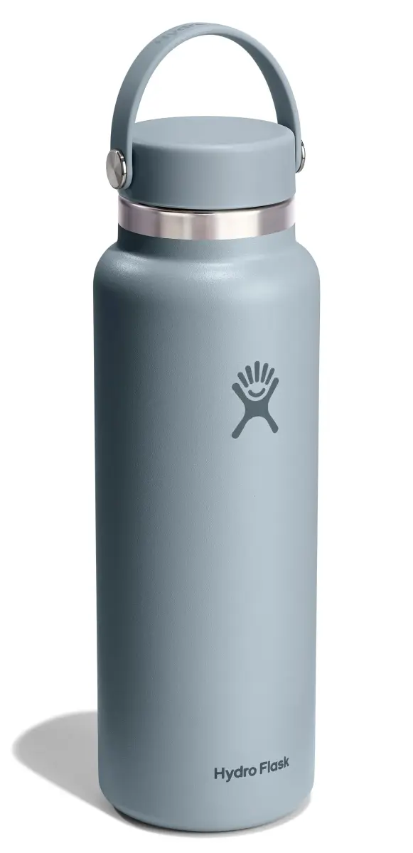 Hydro Flask 40 Oz Wide Mouth Water Bottle in Shale Gray | Insulated Stainless Steel, Leakproof - view 2
