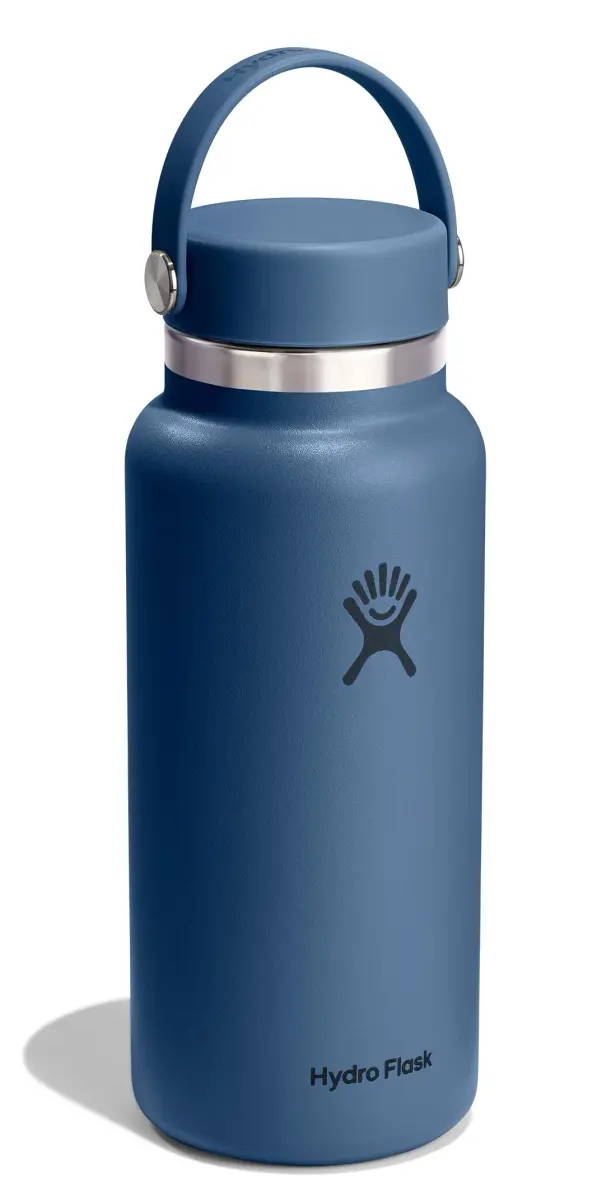 Hydro Flask 32 Oz Harbor Blue Wide Mouth Water Bottle | Insulated Stainless Steel, Cold 24 Hrs, Hot 12 Hrs - view 2