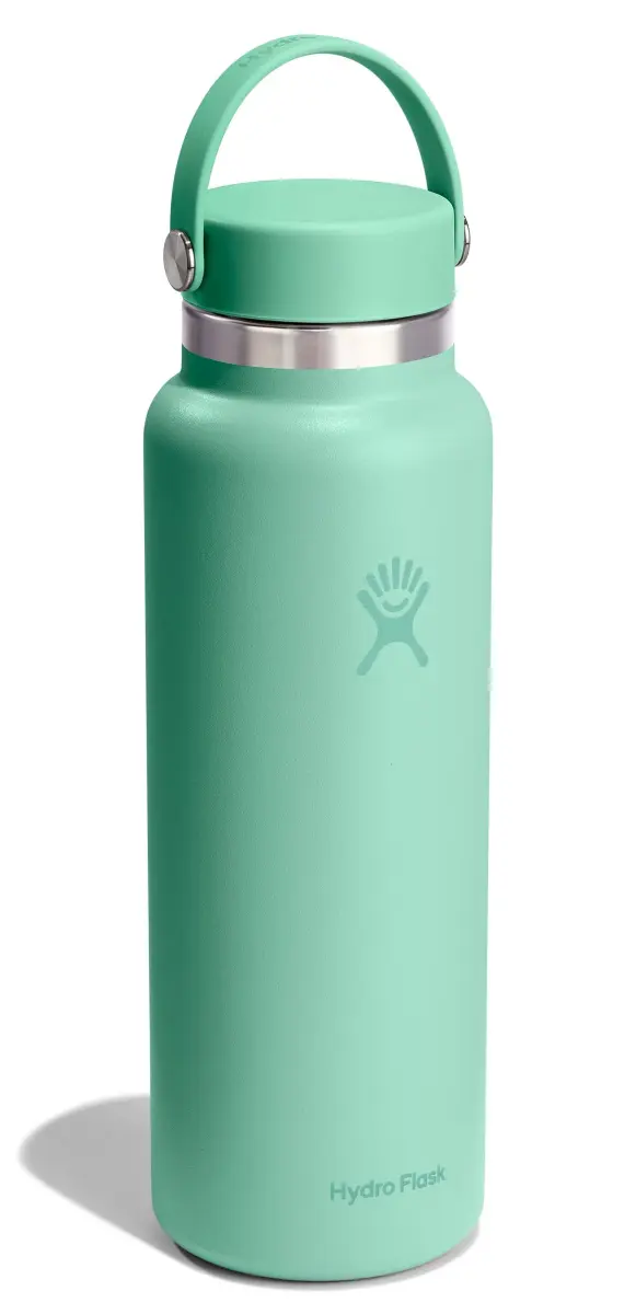 Hydro Flask 40 Oz Wide Mouth Water Bottle - Mermaid Green | Insulated Stainless Steel, Leakproof - view 2