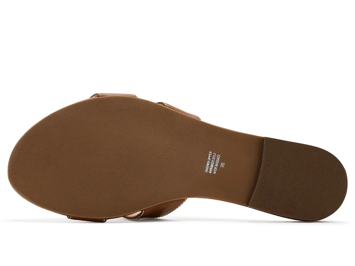 French Sole Alibi Slip-On Sandals Cognac 5 | Leather Comfort for Women - view 5