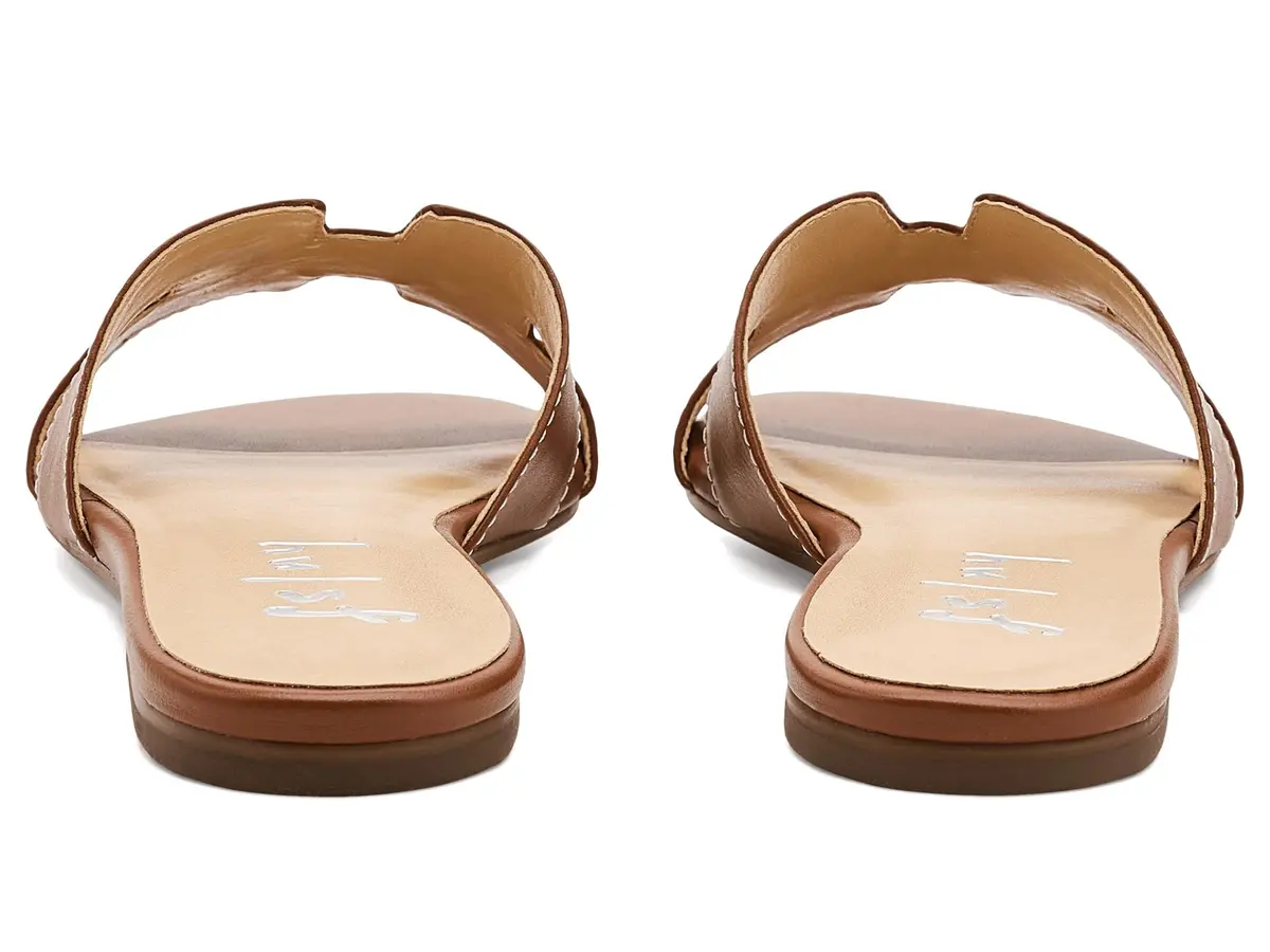 French Sole Alibi Slip-On Sandals Cognac 5 | Leather Comfort for Women - view 7