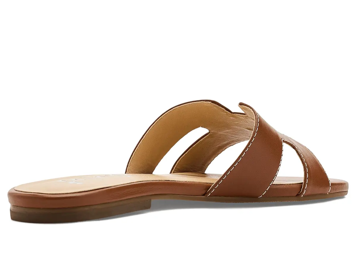French Sole Alibi Slip-On Sandals Cognac 5 | Leather Comfort for Women - view 3