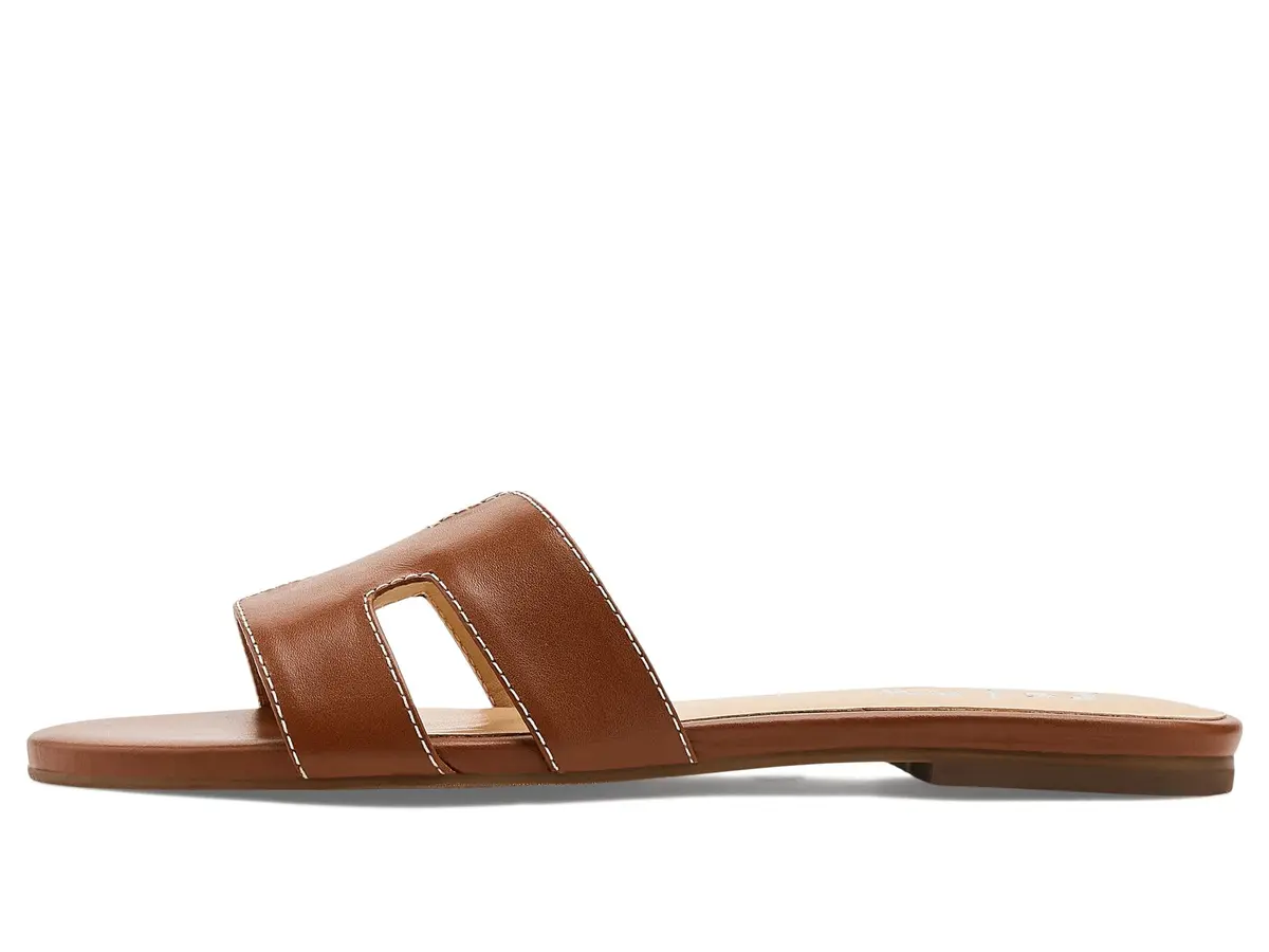 French Sole Alibi Slip-On Sandals Cognac 5 | Leather Comfort for Women - view 4