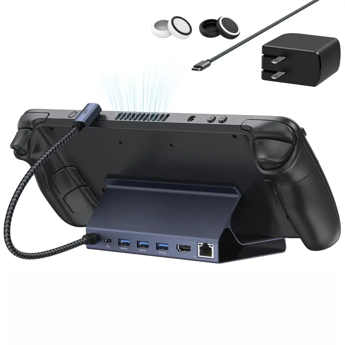 IVANKY 8-in-1 Docking Station for Steam Deck & ROG Ally 4K@144Hz | 65W PD Charger Included - main product image