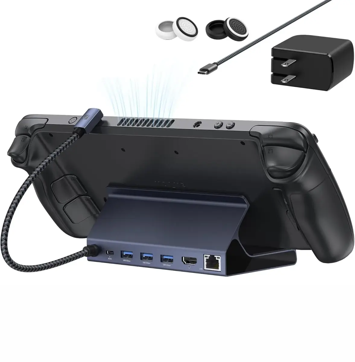 IVANKY 8-in-1 Docking Station for Steam Deck & ROG Ally 4K@144Hz | 65W PD Charger Included - main product image