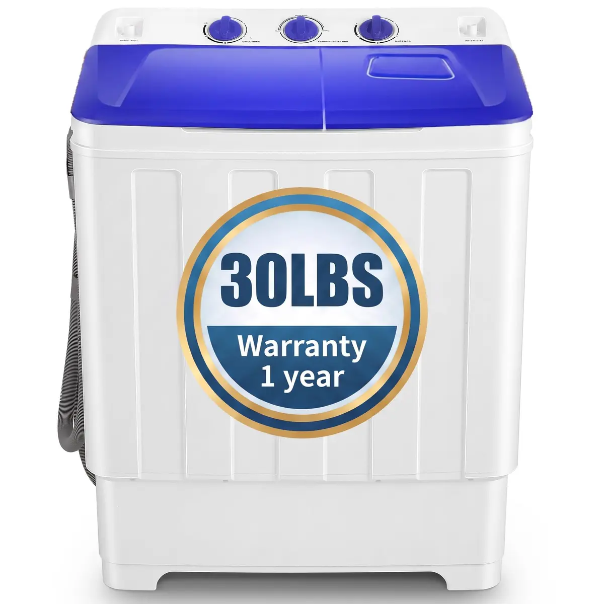 Nictemaw Portable Washing Machine, 30Lbs Capacity Twin Tub with Drain Pump | Compact Laundry for Apartments & RVs - main product image