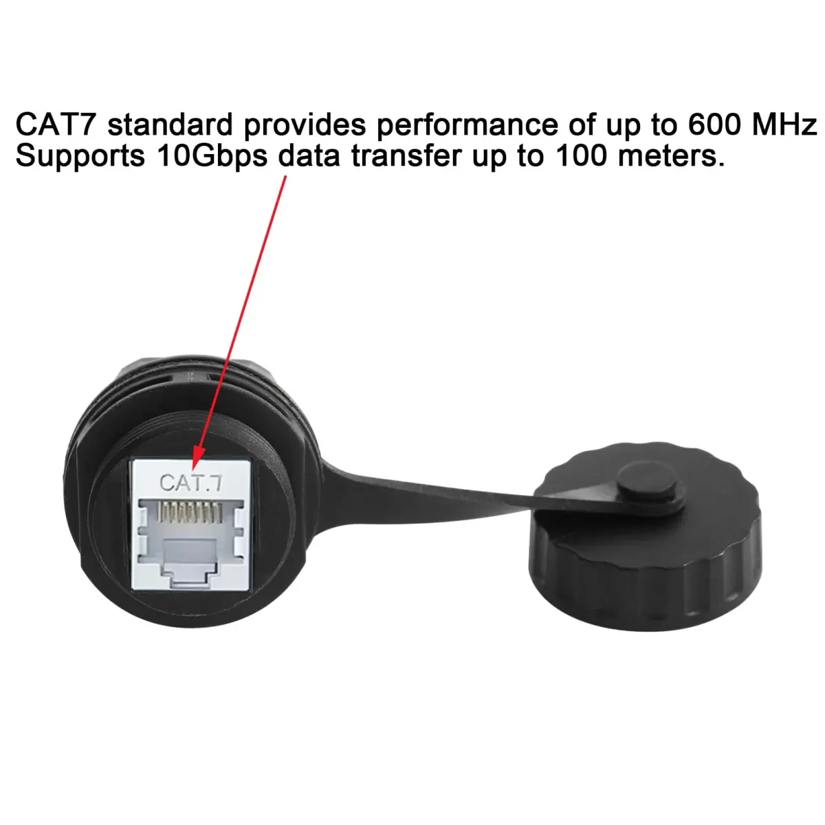ANMBEST 5PCS CAT7 Panel Mounting Shielded RJ45 Waterproof Connector, 10Gbps 156mm (5.15in) | IP68 Rated for Industrial Outdoor Networks - view 3