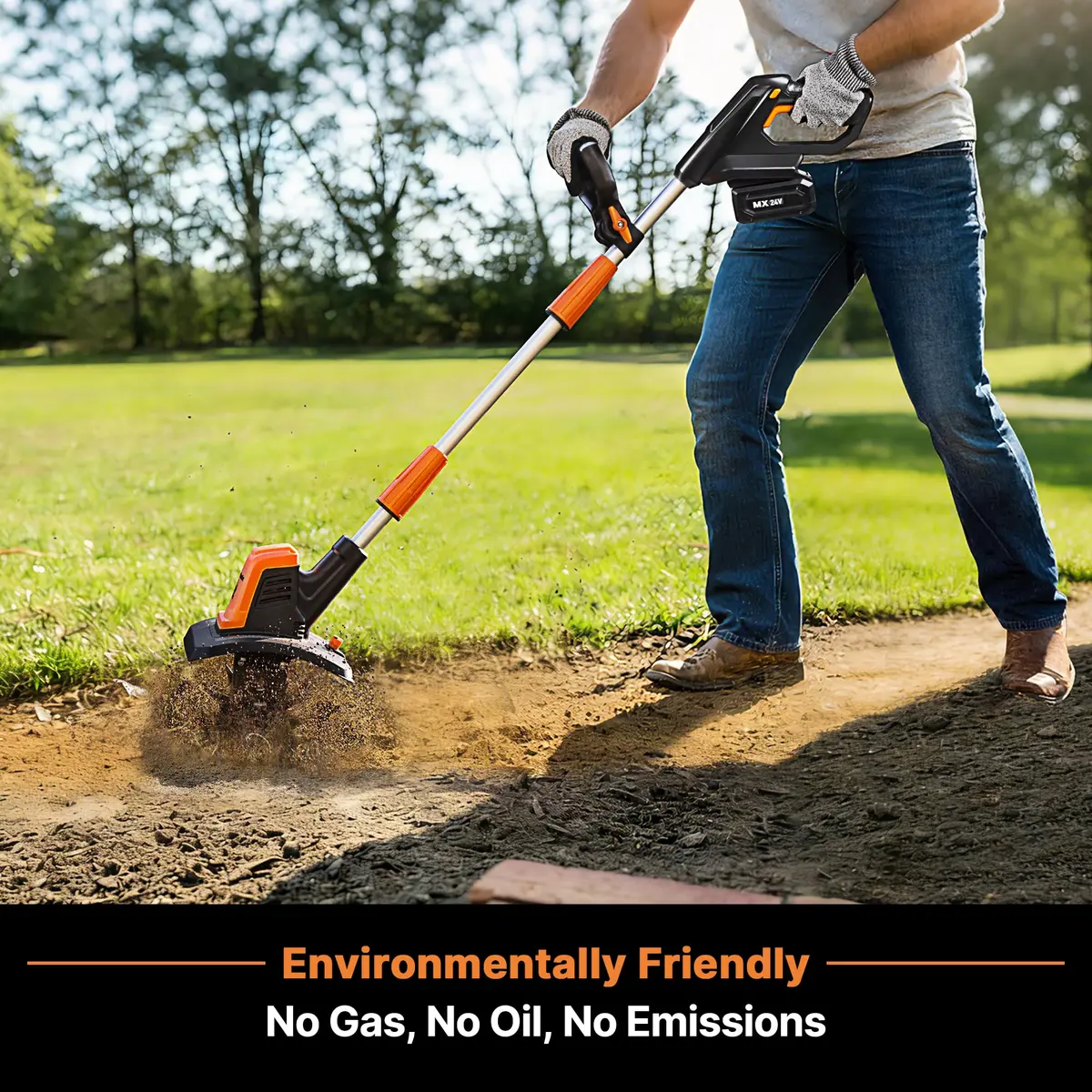 LawnMaster 24V MAX 9” Cordless Tiller – CLTE2409 | Compact, Cordless Garden Tiller for Small to Medium Gardens - view 9