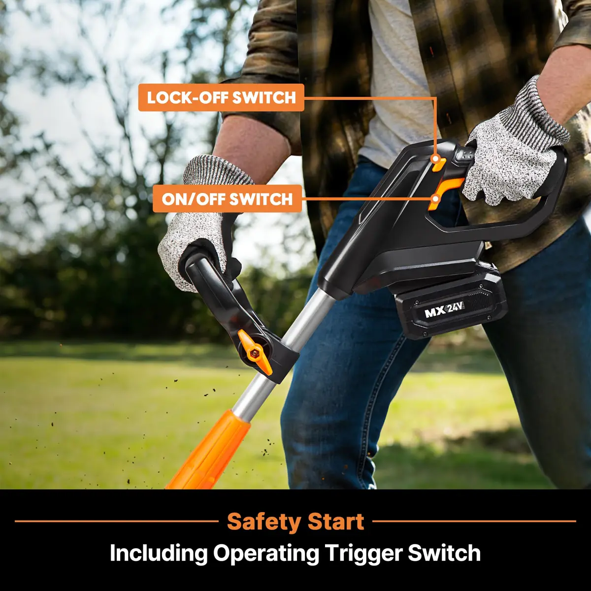 LawnMaster 24V MAX 9” Cordless Tiller – CLTE2409 | Compact, Cordless Garden Tiller for Small to Medium Gardens - view 3