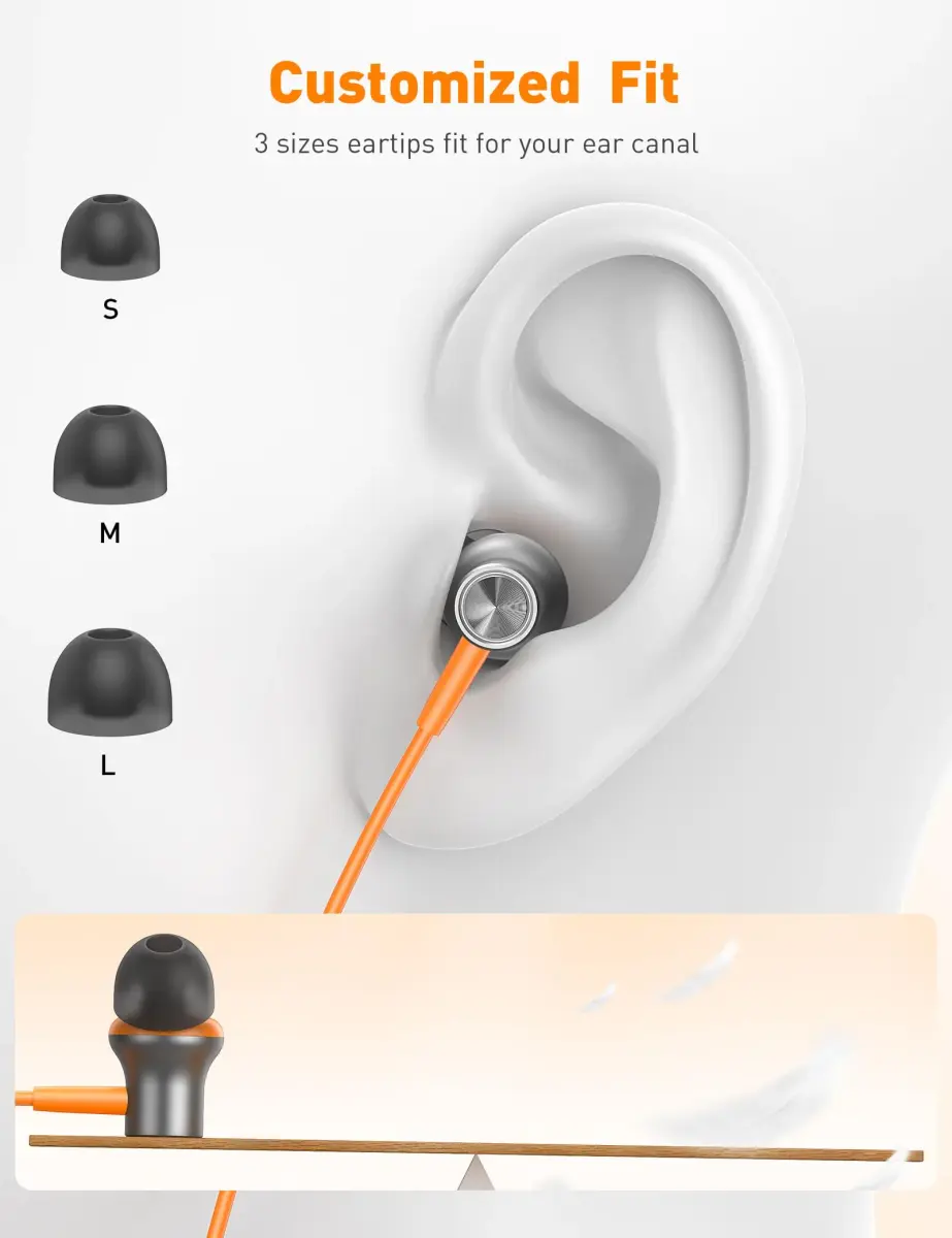 iMangoo MFi-Certified Wired Earbuds for Lightning Connector | 1.2m Tangle-Free Cable - view 6