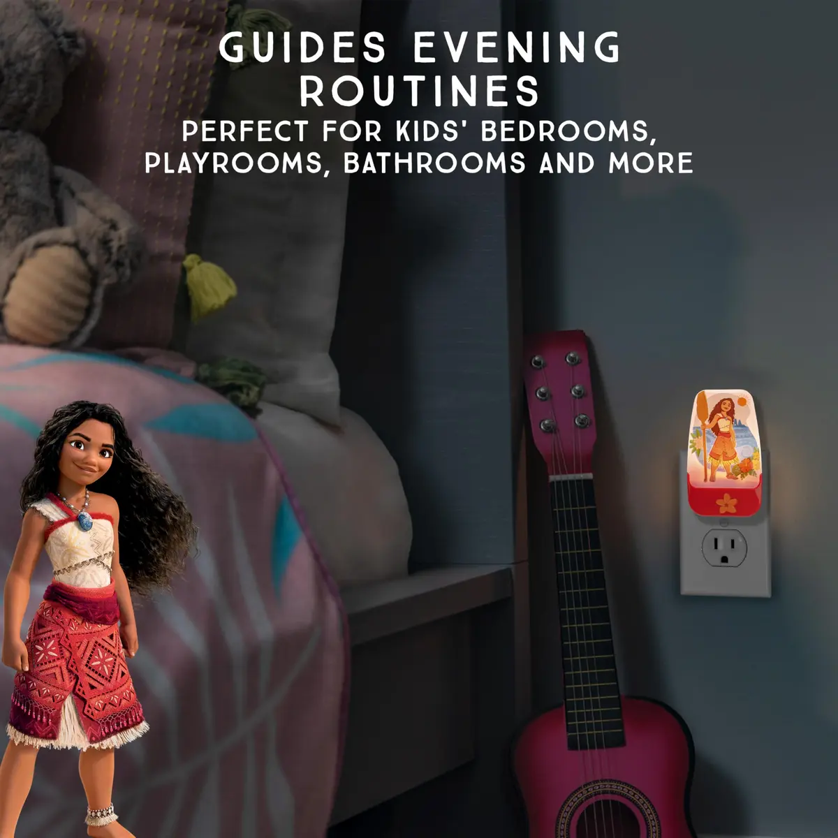 Disney Moana 2 LED Night Light Plug-in, 1 Pack | Dusk-to-Dawn Sensor for Kids' Rooms - view 6