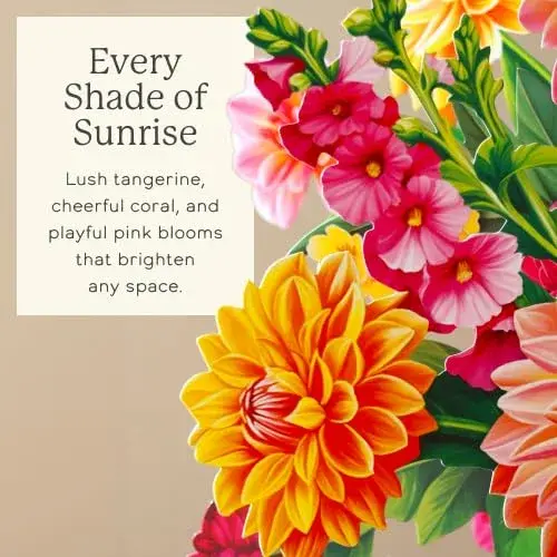 Freshcut Paper Dahlia Sunrise 3D Pop Up Card 14.5 Inch | Greeting Card for Birthdays, Mother's Day, Thank You, Gifts for Mom - view 5