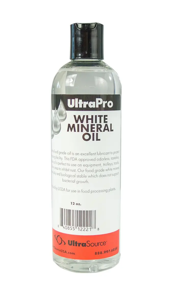 ULTRASOURCE Food Grade Mineral Oil 12 oz NSF Approved | Food Contact Safe, White, Unscented - main product image