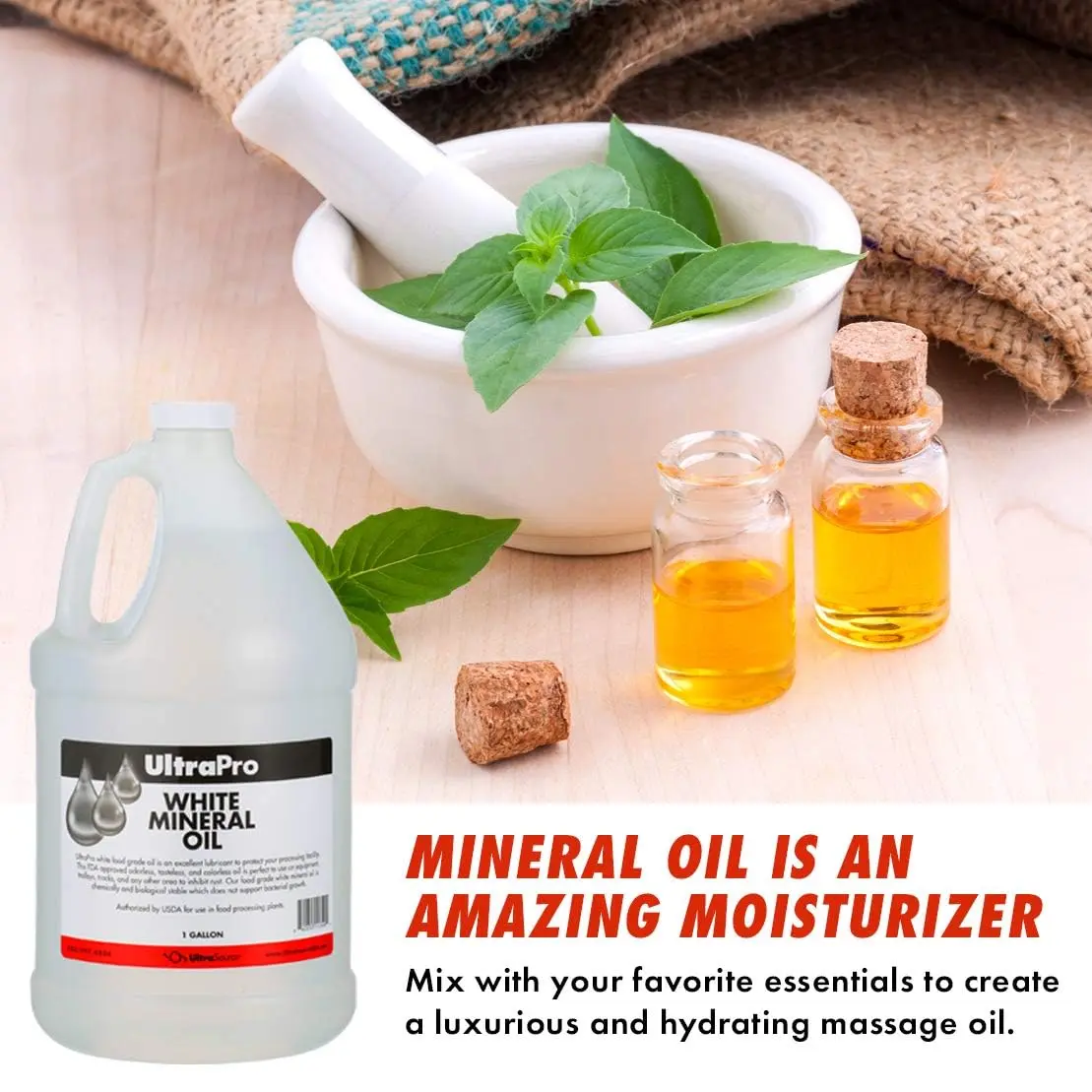 ULTRASOURCE Food Grade Mineral Oil 12 oz NSF Approved | Food Contact Safe, White, Unscented - view 4