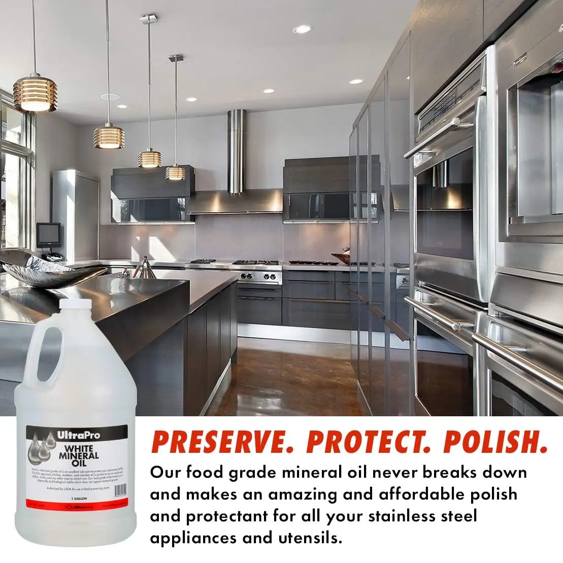 ULTRASOURCE Food Grade Mineral Oil 12 oz NSF Approved | Food Contact Safe, White, Unscented - view 3