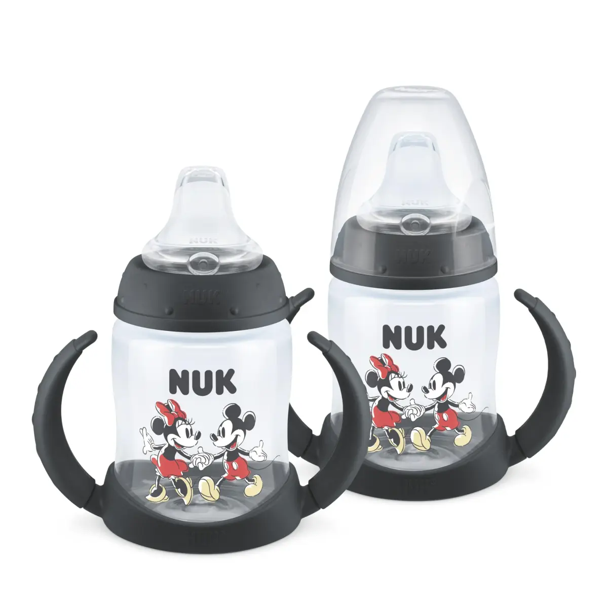 NUK First Choice Mickey Mouse Learner Cup 148ml (5oz) 2-Pack | Spill-Proof Soft Spout for Babies 6+ Months - main product image