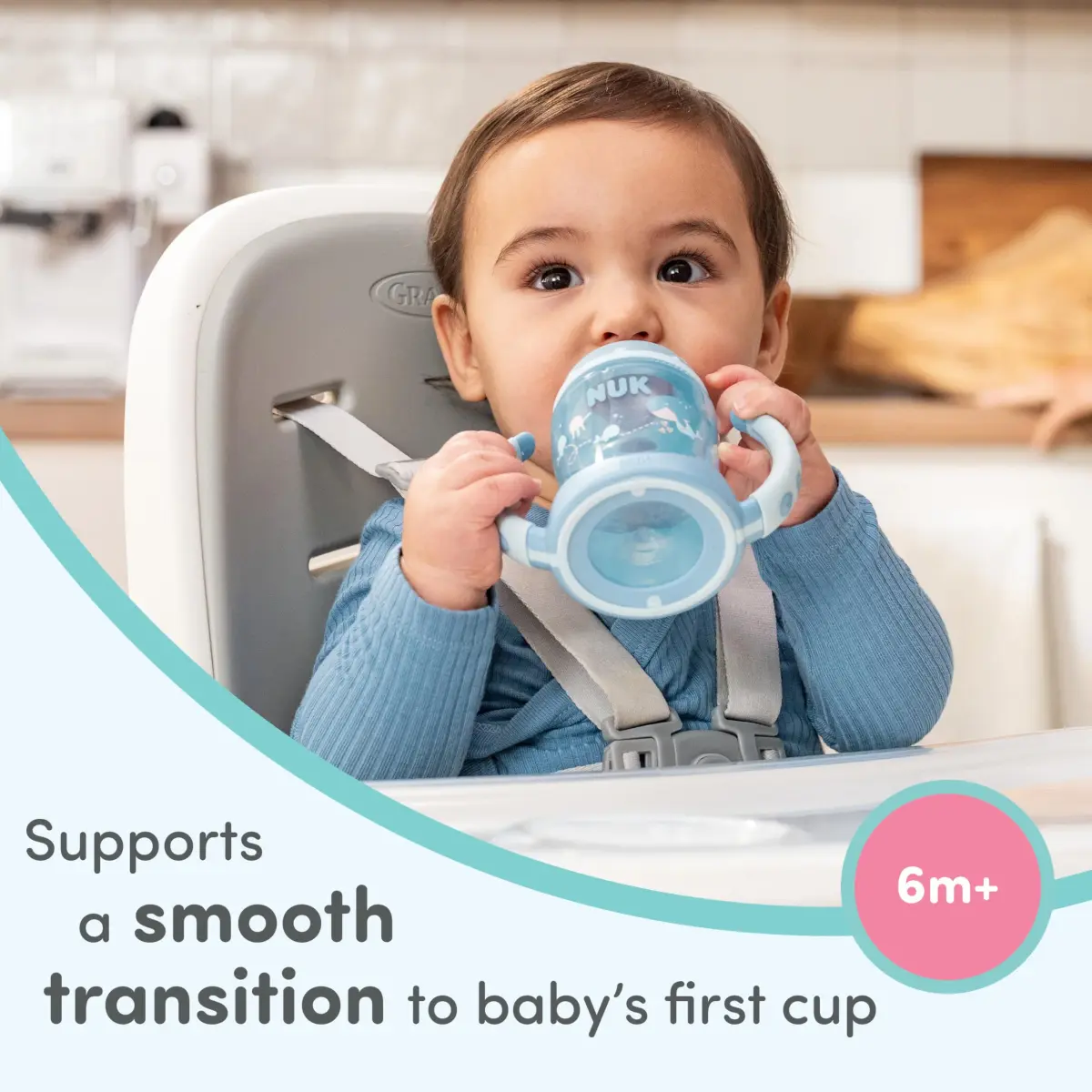 NUK First Choice Mickey Mouse Learner Cup 148ml (5oz) 2-Pack | Spill-Proof Soft Spout for Babies 6+ Months - view 2