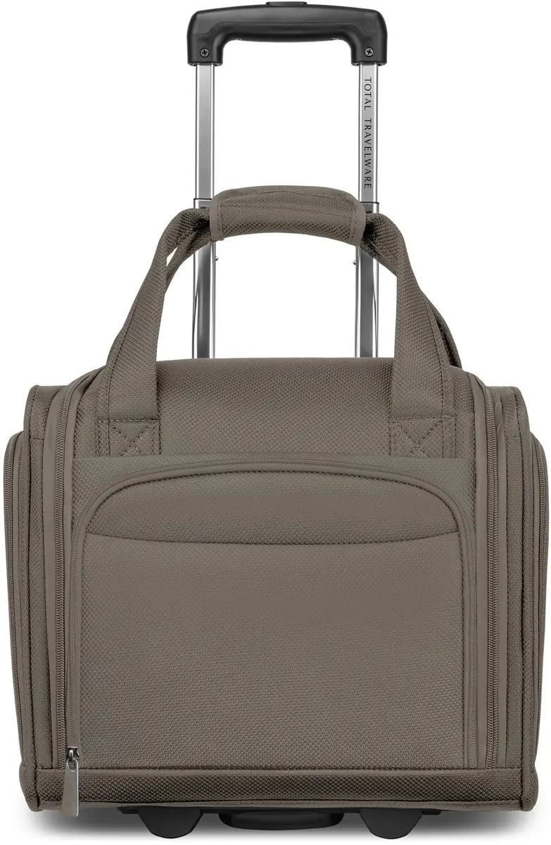 TOTAL TRAVELWARE Charleston 15" Underseat Bag (Mocha, 15-Inch Carry-On) | Durable Poly-Ballistic Fabric, 5 Year Warranty - main product image