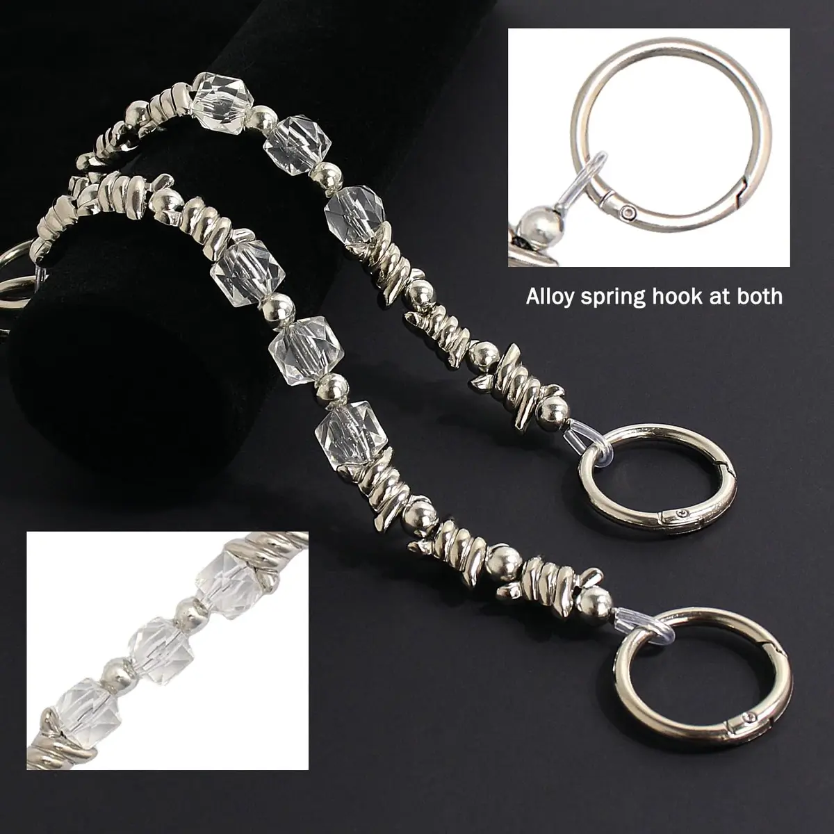 VIQWYIC Shoes Metal Chain Spikes Charms | Punk Shoe Decoration for Men Women - view 3