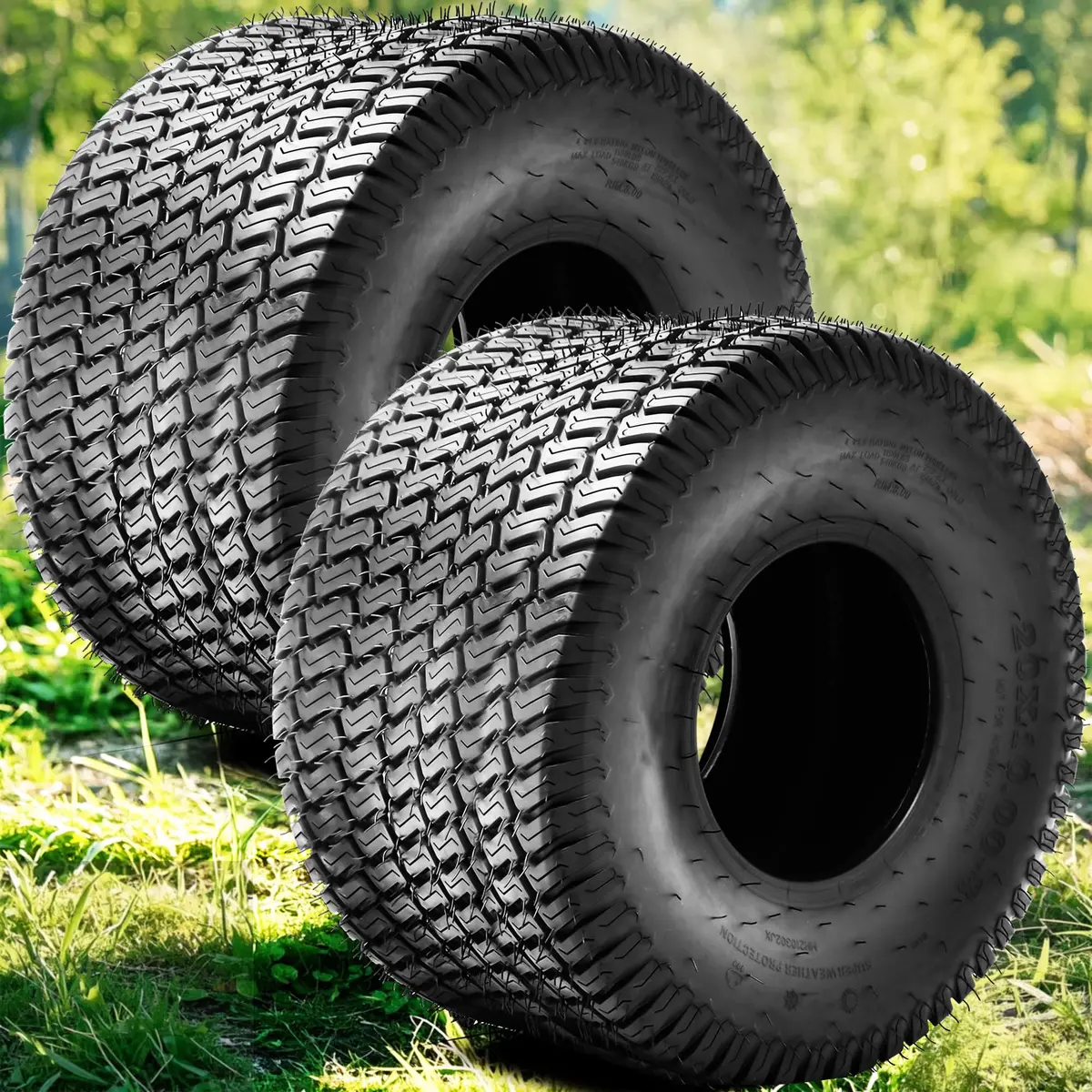 YINTATECH 20x10-8 Lawn Mower Tires, 4PR/Ply Tubeless Tractor Turf Tire - main product image