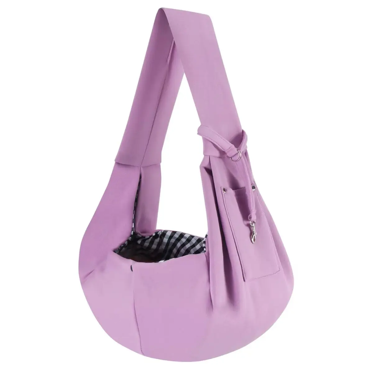 ARZQUT Dog and Cats Carrier Sling | Small Pet Carrier with Storage Pocket, Reversible, Hand-Free, 21x12 inches, Purple - main product image