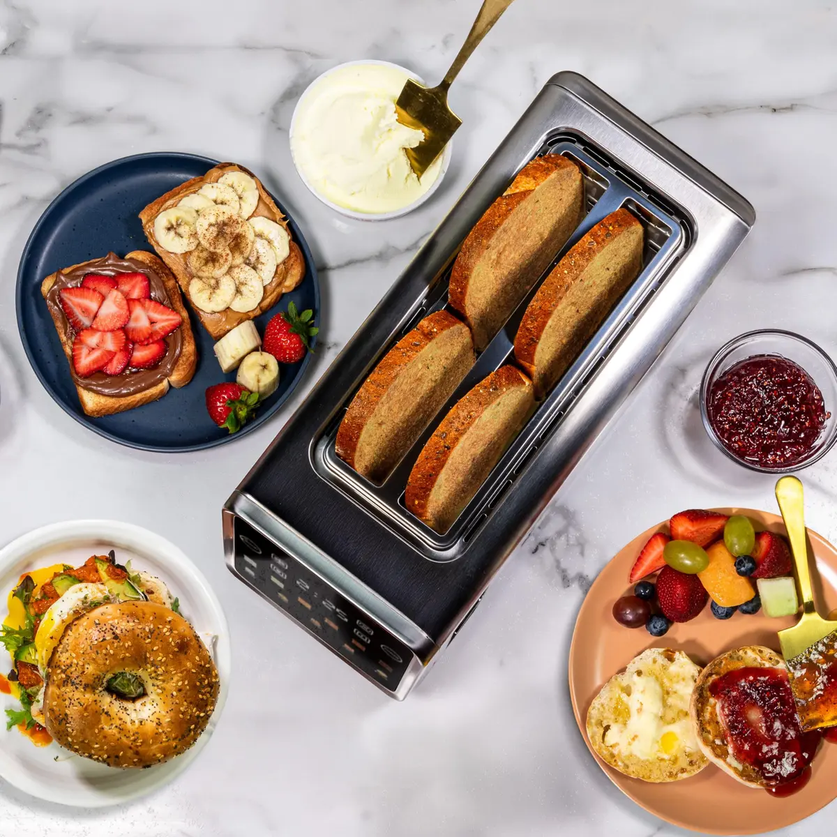 Nostalgia Inspirex Touch Screen Toaster - 2 Slice Extra-Wide Slots | 5 Bread Types & 6 Browning Levels - view 6