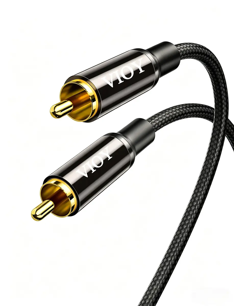 VIOY Coaxial Digital Audio Cable 50 FT | RCA Male to Male Subwoofer Cable for Home Theater - main product image