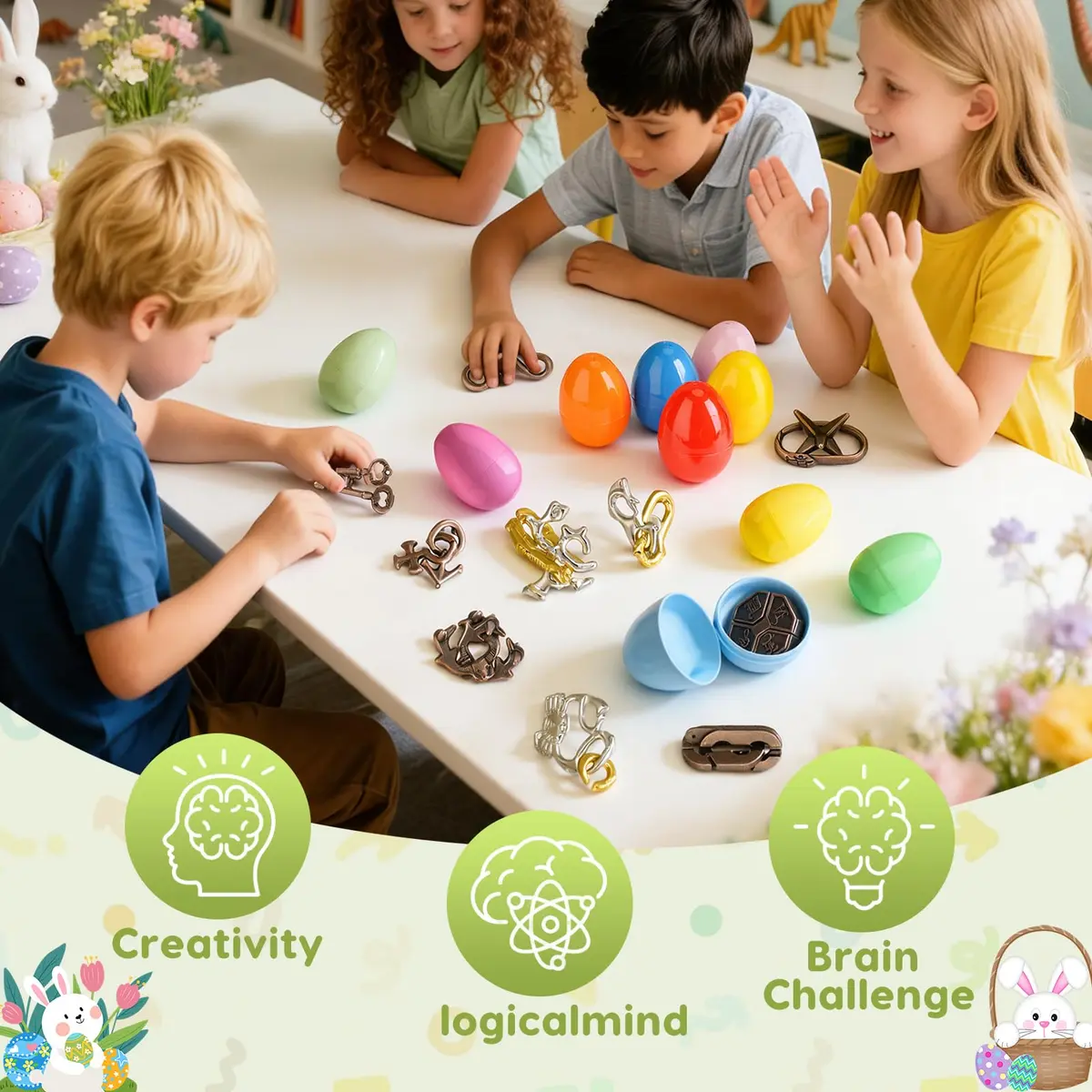 Mytothfy 24 Pcs Brain Teaser Puzzles for Adults Teens | Metal & Plastic IQ Challenges - view 7