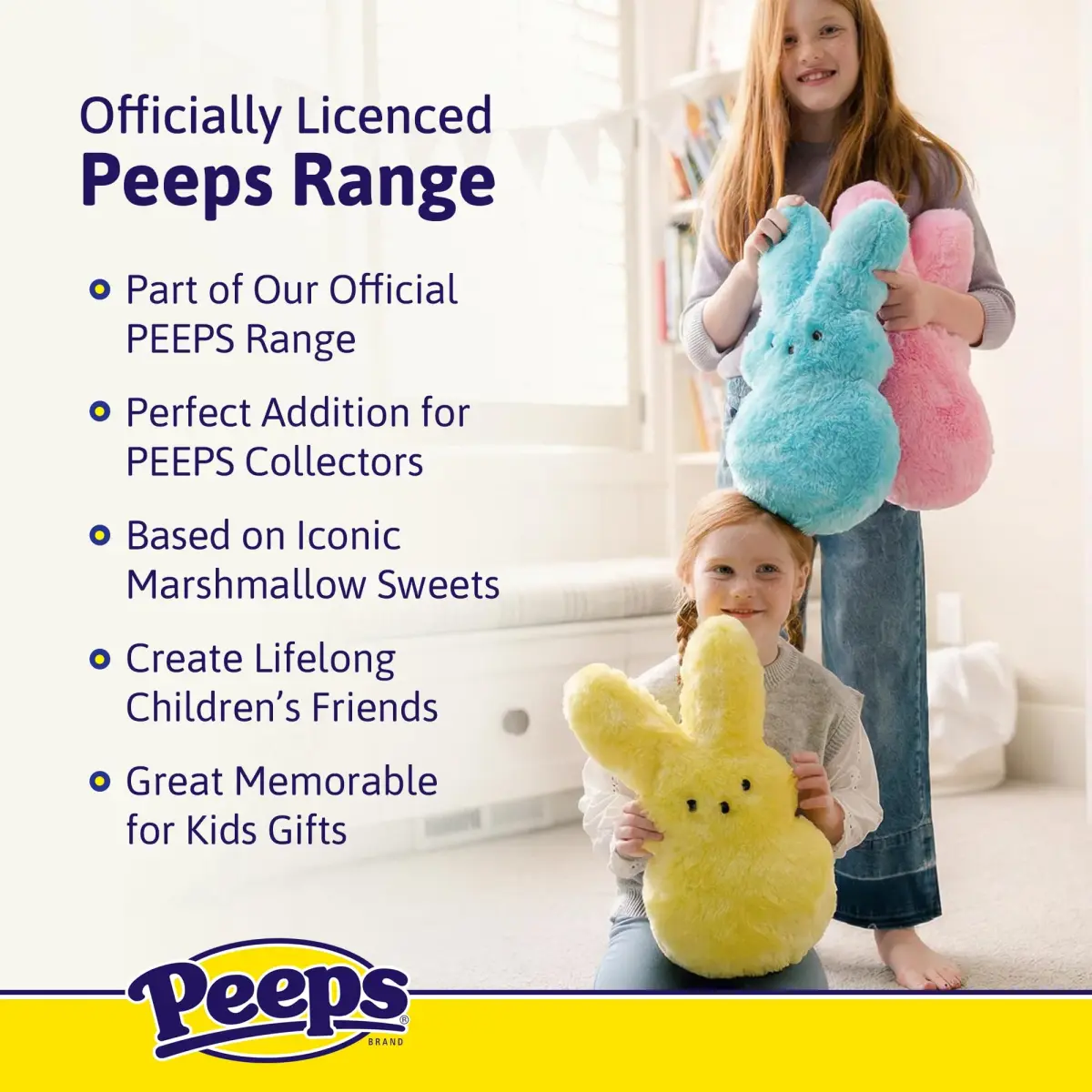 Animal Adventure 15" Lamé Pink Bunny Peeps Plush | Easter Basket Stuffed Animals for Kids - main product image