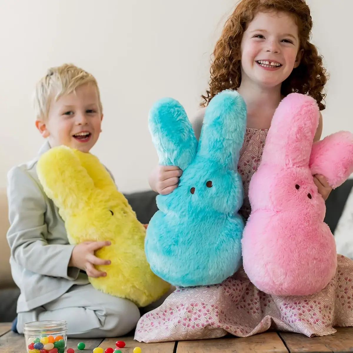 Animal Adventure 15" Lamé Pink Bunny Peeps Plush | Easter Basket Stuffed Animals for Kids - view 6