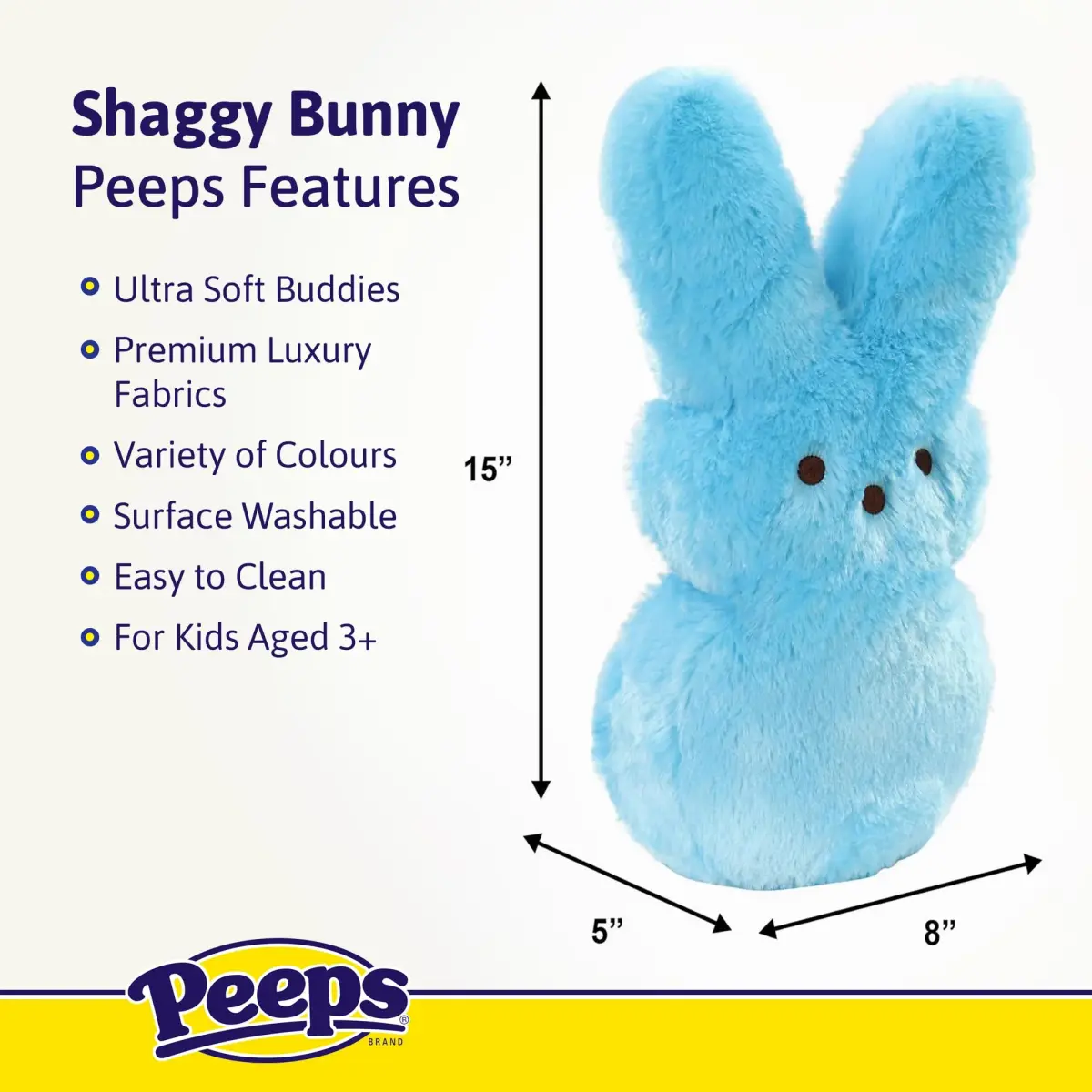 Animal Adventure 15" Green Shaggy Bunny Peeps Plush | Collectable Easter Toy Buddy - view 4
