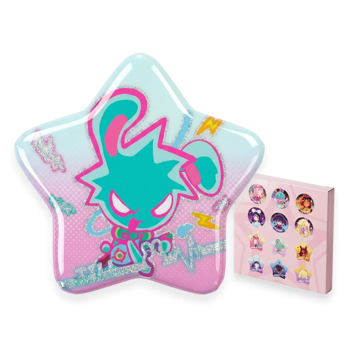 YJacuing Alien Stage Rabbit Series Blind Box Special Shape Button Pin (Single Pack, 2.5 x 2.5 x 0.2 inches) - main product image