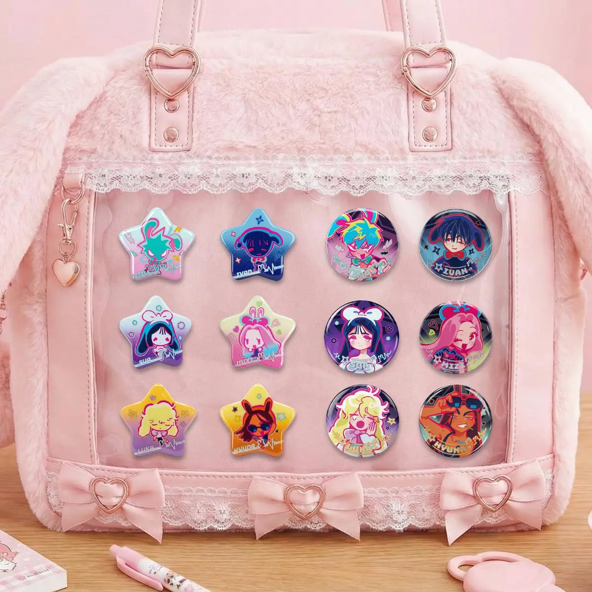 YJacuing Alien Stage Rabbit Series Blind Box Special Shape Button Pin (Single Pack, 2.5 x 2.5 x 0.2 inches) - view 6