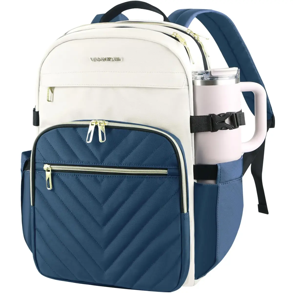 VANKEAN 15.6 Inch Laptop Backpack for Women Large Capacity 32cm (12.6in) W x 43cm (16.9in) H x 20cm (7.9in) D | Water-Resistant Travel & College Daypack - main product image