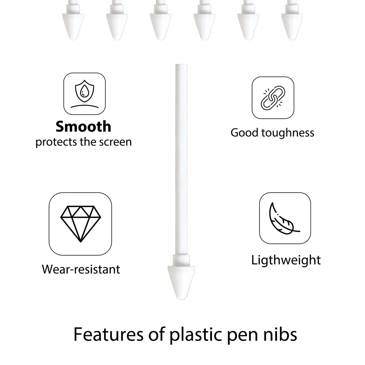 NWANTF Replacement Metal & Plastic Nibs for Samsung Galaxy Tab S11/S11 Ultra S Pen | Durable, Precise, Support Tilt & Pressure Sensitivity - view 5