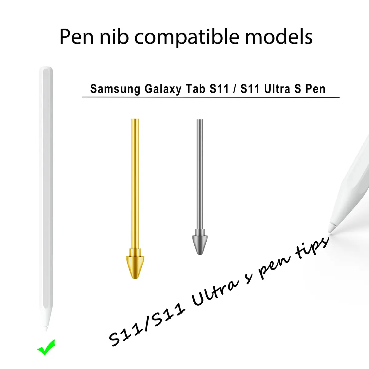 NWANTF Metal Nibs/Tips Replacement for Samsung Galaxy Tab S11/S11 Ultra S Pen | Durable, Precise, Easy to Install - view 3