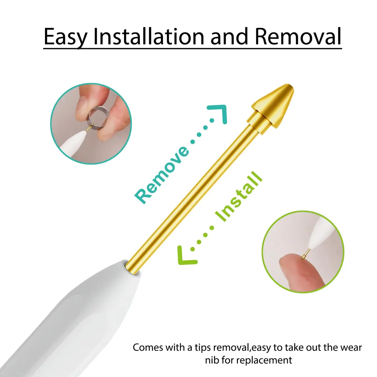 NWANTF Metal Nibs/Tips Replacement for Samsung Galaxy Tab S11/S11 Ultra S Pen | Durable, Precise & Easy to Install - view 6