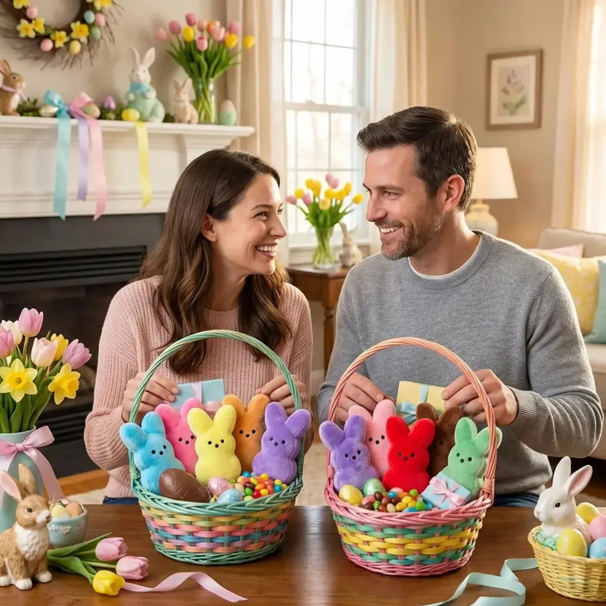 Rdogeia 16PCS Easter Stuffed Bunny Plush Toys (1 inch) | Colorful - view 7