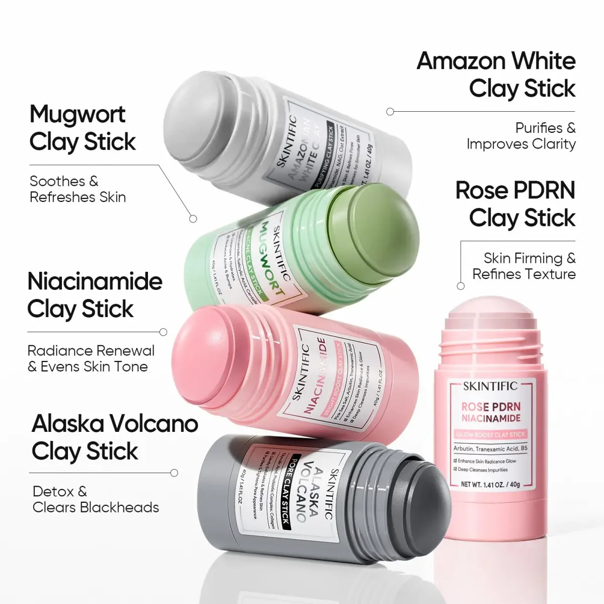 SKINTIFIC Bright Boost Face Mask Stick with Niacinamide & Arbutin, 30g (1.06 oz) | Brightens & Cools Skin - view 9