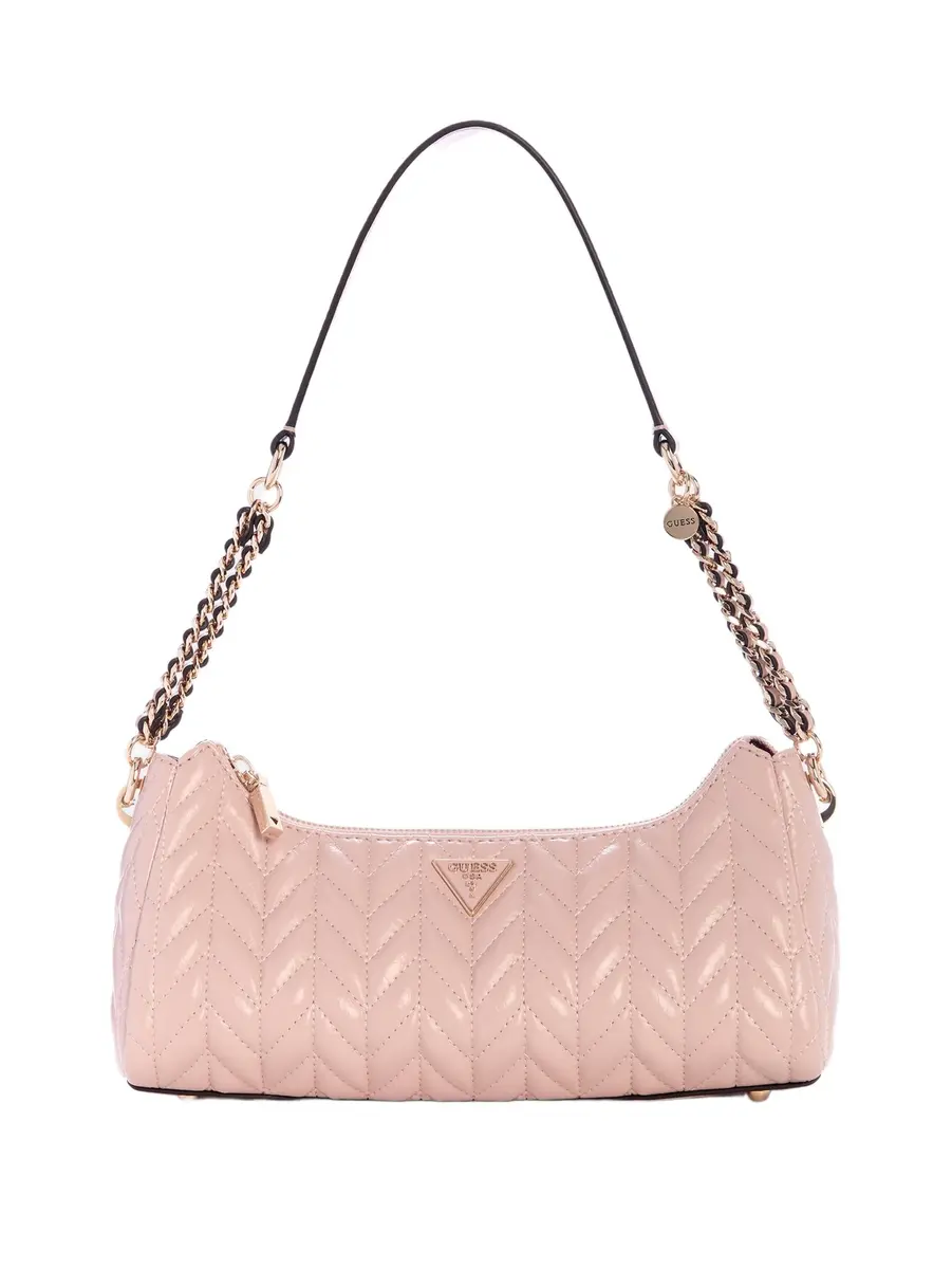 GUESS Cheryl Shoulder Bag | Eco Crinkle PU, Light Rose, 11x4x4 inches, Gold Hardware - main product image