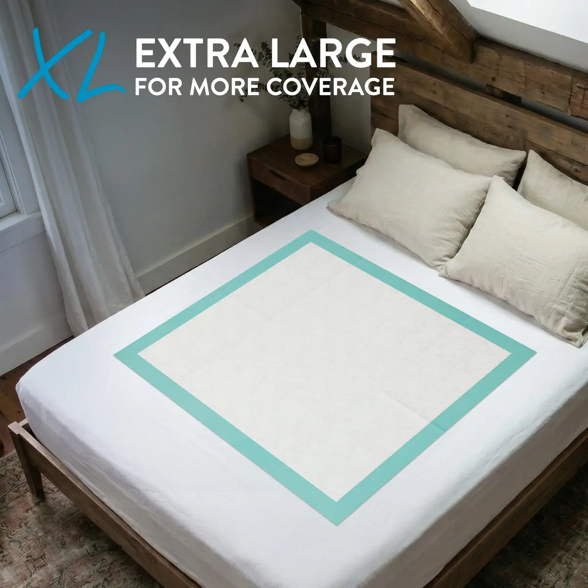 Inspire Extra Large Super Absorbent Disposable Bed Pads 40" x 36" | Leakproof, Odor Locking, Adult & Puppy Use - view 3