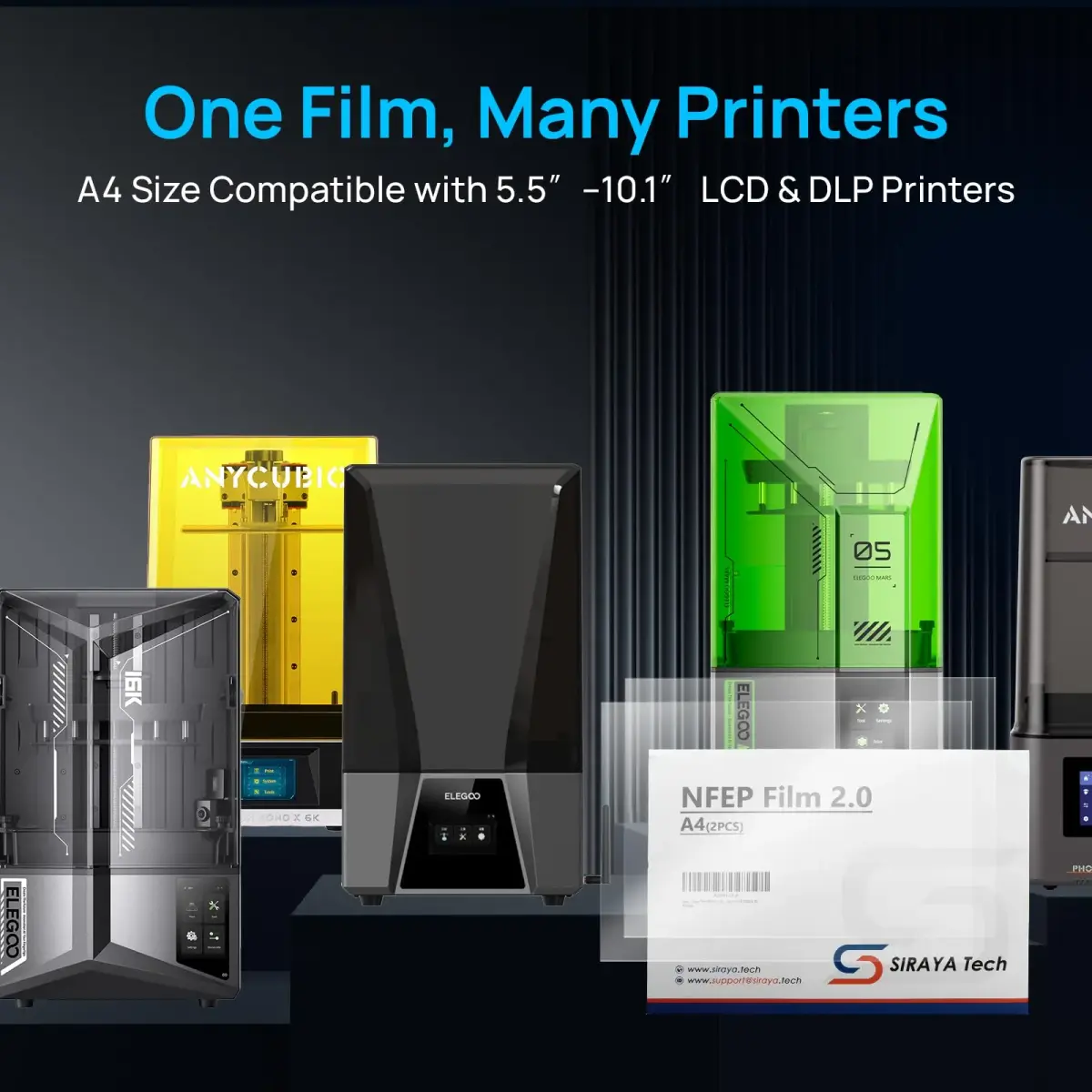 Siraya Tech NFEP Film 2.0 Enhanced PFA A4 Size (210 x 297mm) | Premium Resin 3D Printer Release Film - view 7
