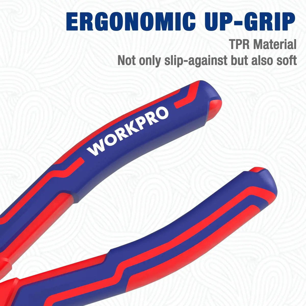 WORKPRO 8" Bent Needle Nose Pliers | Heavy-Duty CRV Steel, Soft Grip, Wire Cutter - view 4