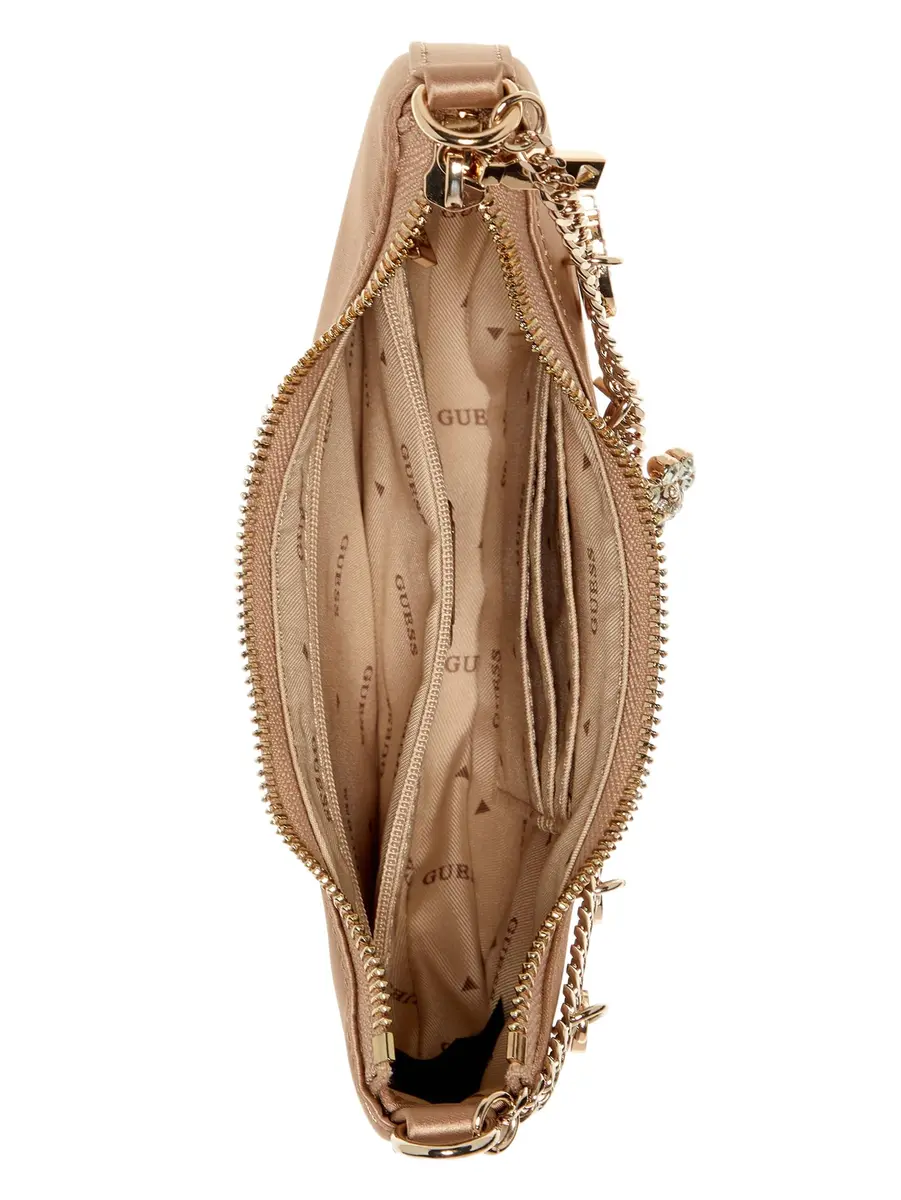 GUESS TASMIN MINI SHOULDER BAG, CHA, One Size | Elegant Bijou Design for Party & Casual Use - view 4