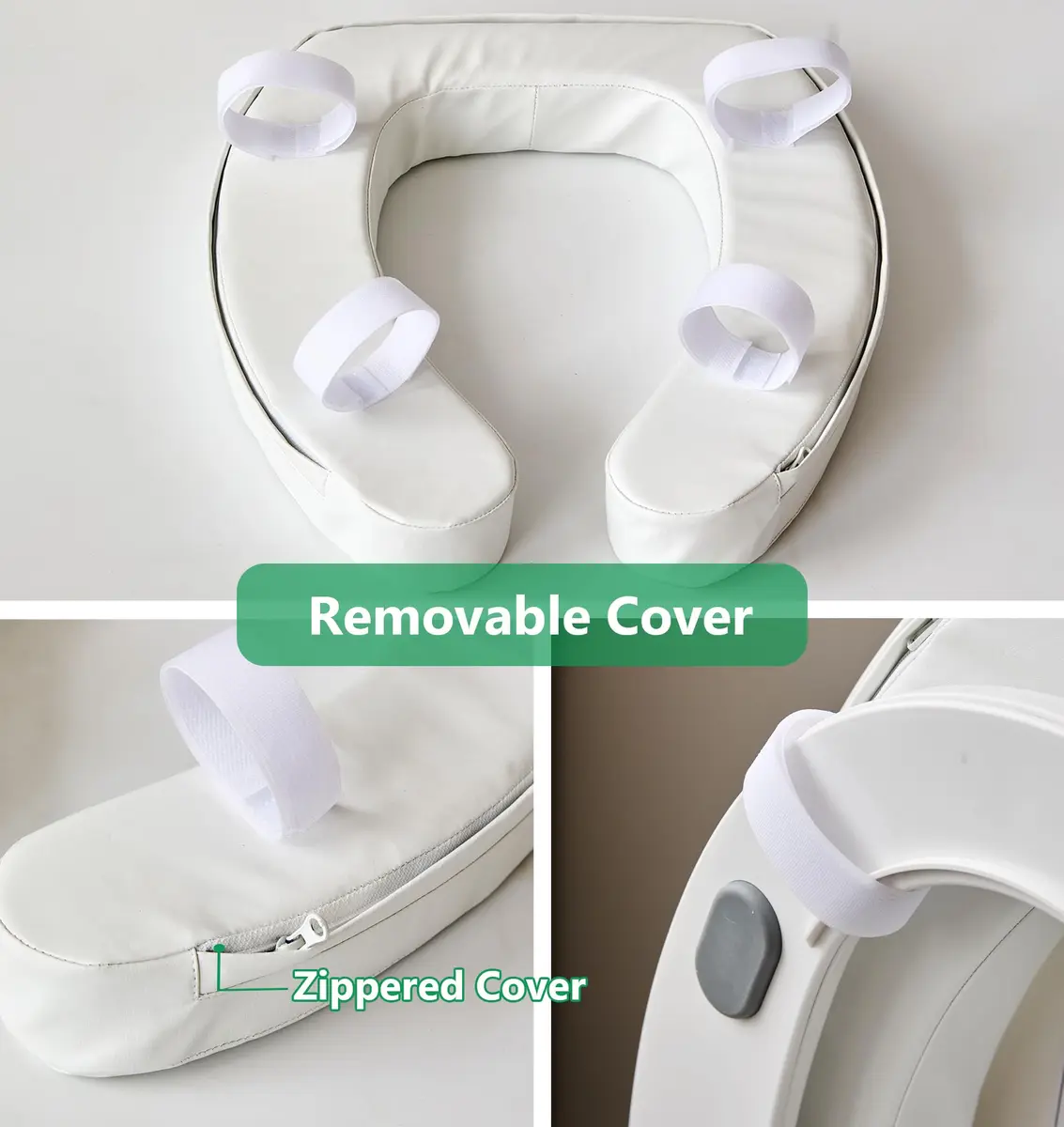 PAZ WEAN Padded Raised Toilet Seat Riser with Soft Foam Cushion for Seniors and Post-Surgery Recovery, 2 Inches Height - view 7